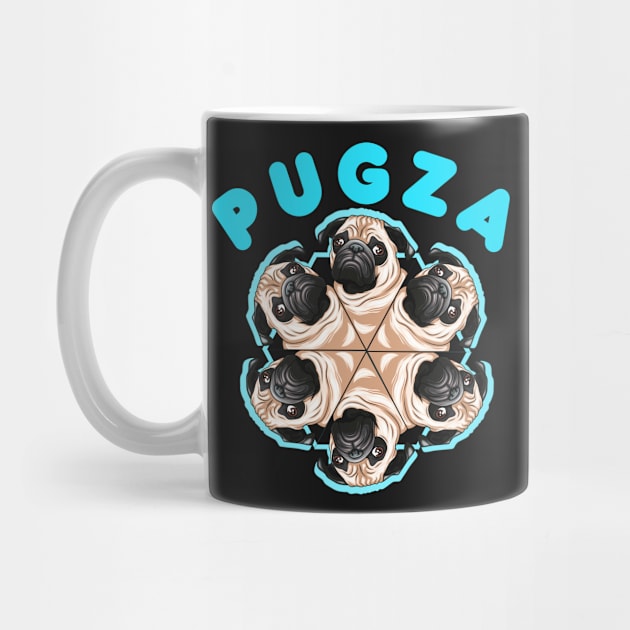 Pugza, It Ain't Pizza. It's PUGZA! Funny Design For Pug Mommy/Daddy/Pug Lover by A -not so store- Store